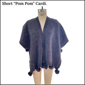 Pretty Angel Charcoal Pom Pom Cardigan